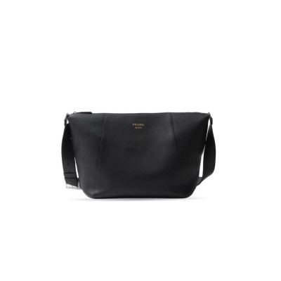 PRADA LOGO-STAMP LEATHER SHOULDER BAG 2VH177 (30*27.5*14cm)